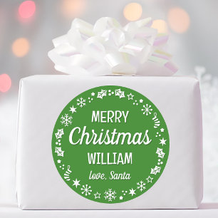 Kerstkerstkerstkerstkerstkerstkerstkerstkerstkerst Ronde Sticker