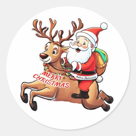Kerstkerstkerstkerstkerstkerstkerstkerstkerstkerst Ronde Sticker (Voorkant)
