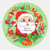 Kerstkerstkerstkerstkerstkerstkerstkerstkerstkerst Ronde Sticker (Voorkant)