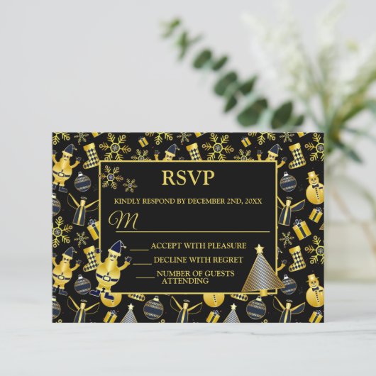 kerstkerstkerstkerstkerstkerstkerstkerstkerstkerst RSVP kaartje (Staand voorkant)