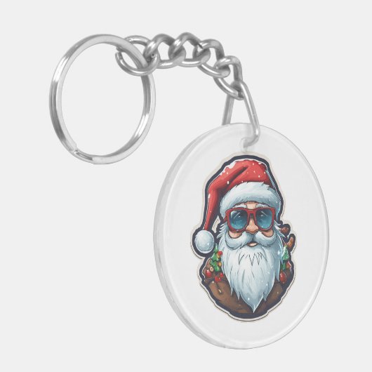 Kerstkerstkerstkerstkerstkerstkerstkerstkerstkerst Sleutelhanger (Voorkant Links)