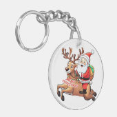 Kerstkerstkerstkerstkerstkerstkerstkerstkerstkerst Sleutelhanger (Voorkant Links)
