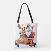 Kerstkerstkerstkerstkerstkerstkerstkerstkerstkerst Tote Bag (Achterkant)