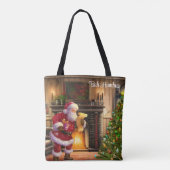 Kerstkerstkerstkerstkerstkerstkerstkerstkerstkerst Tote Bag (Achterkant)