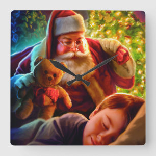 Kerstkerstkerstkerstkerstkerstkerstkerstkerstkerst Vierkante Klok