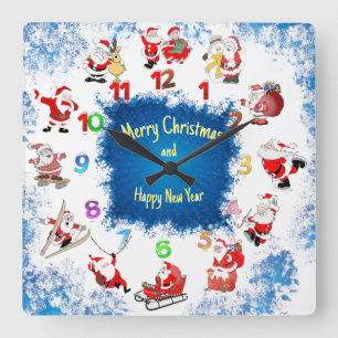 Kerstkerstkerstkerstkerstkerstkerstkerstkerstkerst Vierkante Klok