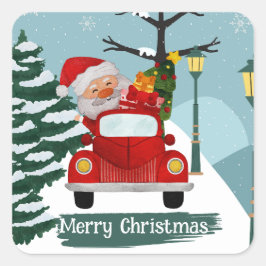 Kerstkerstkerstkerstkerstkerstkerstkerstkerstkerst Vierkante Sticker