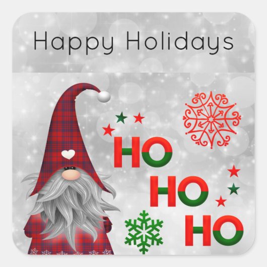 Kerstkerstkerstkerstkerstkerstkerstkerstkerstkerst Vierkante Sticker (Voorkant)