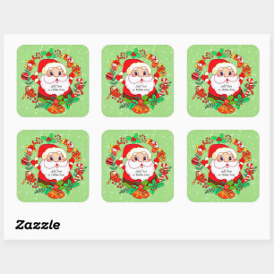 Kerstkerstkerstkerstkerstkerstkerstkerstkerstkerst Vierkante Sticker