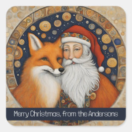 Kerstkerstkerstkerstkerstkerstkerstkerstkerstkerst Vierkante Sticker