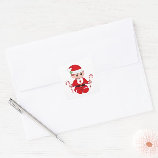 Kerstkerstkerstkerstkerstkerstkerstkerstkerstkerst Vierkante Sticker (Envelop)