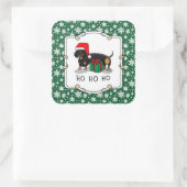 Kerstkerstkerstkerstkerstkerstkerstkerstkerstkerst Vierkante Sticker (Tas)