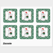 Kerstkerstkerstkerstkerstkerstkerstkerstkerstkerst Vierkante Sticker (Vel)