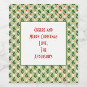 Kerstkerstkerstkerstkerstkerstkerstkerstkerstkerst Wijn Etiket (Enkel label)