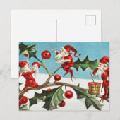 Kerstkerstkerstkerstkerstkerstkerstkerstkerstkleer Feestdagenkaart (Voorkant / Achterkant)