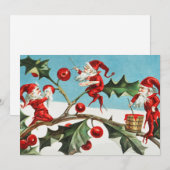 Kerstkerstkerstkerstkerstkerstkerstkerstkerstkleer Feestdagenkaart (Voorkant / Achterkant)