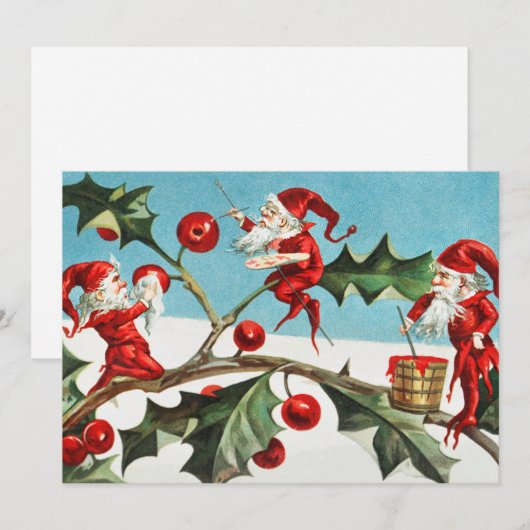 Kerstkerstkerstkerstkerstkerstkerstkerstkerstkleer Feestdagenkaart (Voorkant / Achterkant)