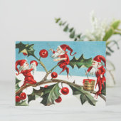 Kerstkerstkerstkerstkerstkerstkerstkerstkerstkleer Feestdagenkaart (Staand voorkant)