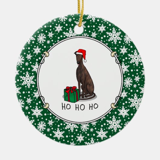 Kerstkerstkerstkerstkerstkerstkerstkerstkerstman G Keramisch Ornament (Voorkant)