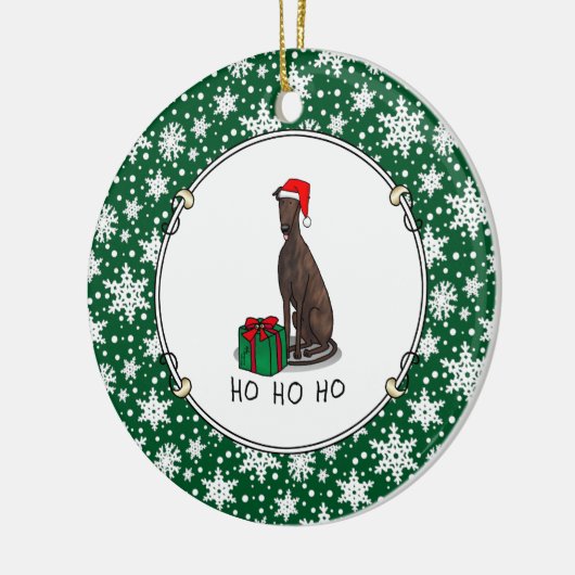 Kerstkerstkerstkerstkerstkerstkerstkerstkerstman G Keramisch Ornament (Links)