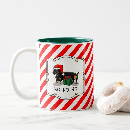 Kerstkerstkerstkerstkerstkerstkerstkerstkerstsontk Tweekleurige Koffiemok (Met donut)