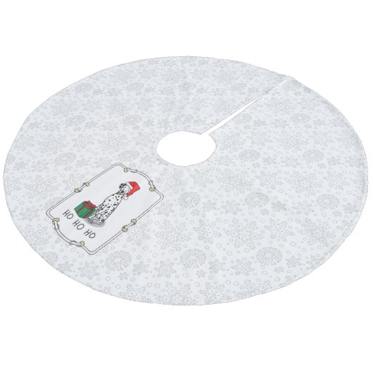 Kerstkerstkerstkerstkerstkerstkerstkerstman Dalmat Fleece Kerstboom Rok (Gekanteld)