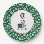 Kerstkerstkerstkerstkerstkerstkerstkerstman Dalmat Papieren Bordje (Voorkant)