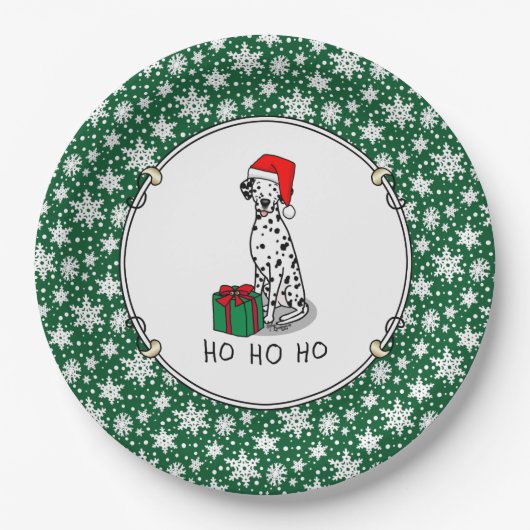 Kerstkerstkerstkerstkerstkerstkerstkerstman Dalmat Papieren Bordje (Voorkant)