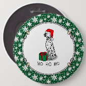 Kerstkerstkerstkerstkerstkerstkerstkerstman Dalmat Ronde Button 6,0 Cm (Voorkant /achterkant)