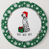 Kerstkerstkerstkerstkerstkerstkerstkerstman Dalmat Ronde Button 6,0 Cm (Voorkant)