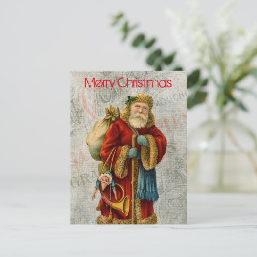 Kerstkerstkerstkerstkerstkerstkerstkerstman Feestdagenkaart (Staand voorkant)