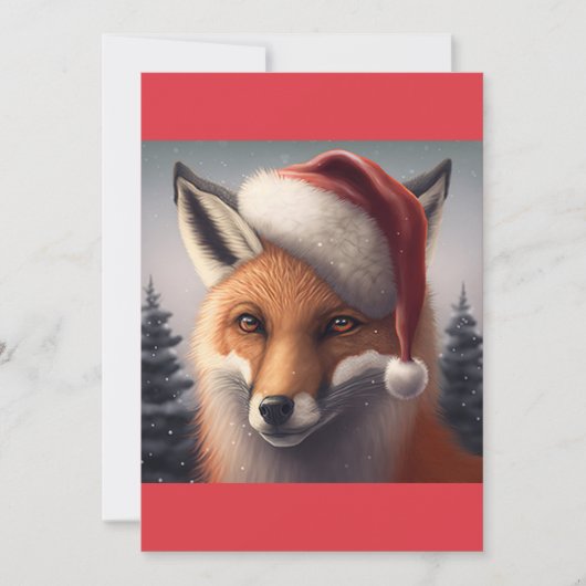Kerstkerstkerstkerstkerstkerstkerstkerstman Fox T- Feestdagenkaart (Voorkant)