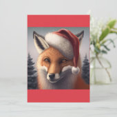 Kerstkerstkerstkerstkerstkerstkerstkerstman Fox T- Feestdagenkaart (Staand voorkant)