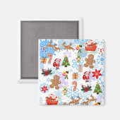 Kerstkerstkerstkerstkerstkerstkerstkerstman Magneet (Voorkant / Achterkant)