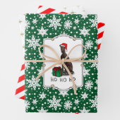 Kerstkerstkerstkerstkerstkerstkerstkerstman met gr inpakpapier vel (In situ)