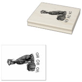 Kerstkerstkerstkerstkerstkerstkerstkerstman met gr rubberstempel (Gestempeld)