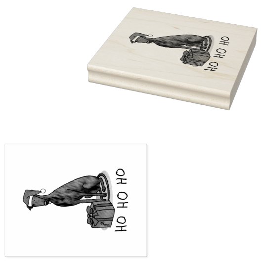 Kerstkerstkerstkerstkerstkerstkerstkerstman met gr rubberstempel (Gestempeld)