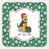 Kerstkerstkerstkerstkerstkerstkerstkerstman Pet We Vierkante Sticker (Voorkant)