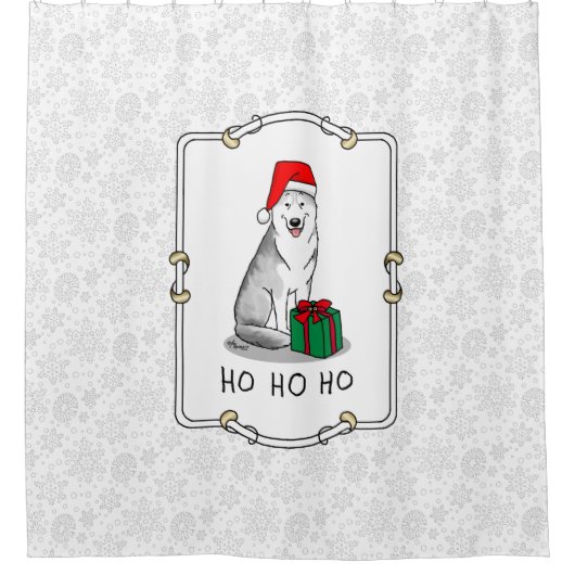 Kerstkerstkerstkerstkerstkerstkerstkerstman Siberi Douchegordijn (Voorkant)