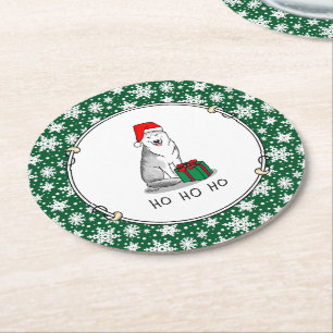 Kerstkerstkerstkerstkerstkerstkerstkerstman Siberi Ronde Kartonnen Onderzetter
