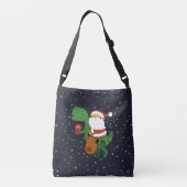 Kerstkerstkerstkerstkerstkerstkerstkerstman T-rex  Crossbody Tas (Achterkant)