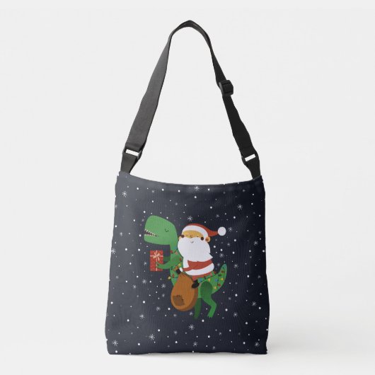 Kerstkerstkerstkerstkerstkerstkerstkerstman T-rex  Crossbody Tas (Voorkant)