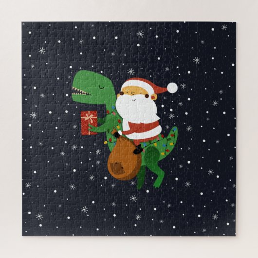 Kerstkerstkerstkerstkerstkerstkerstkerstman T-rex  Legpuzzel (Verticaal)