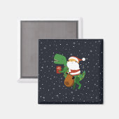 Kerstkerstkerstkerstkerstkerstkerstkerstman T-rex  Magneet (Voorkant / Achterkant)