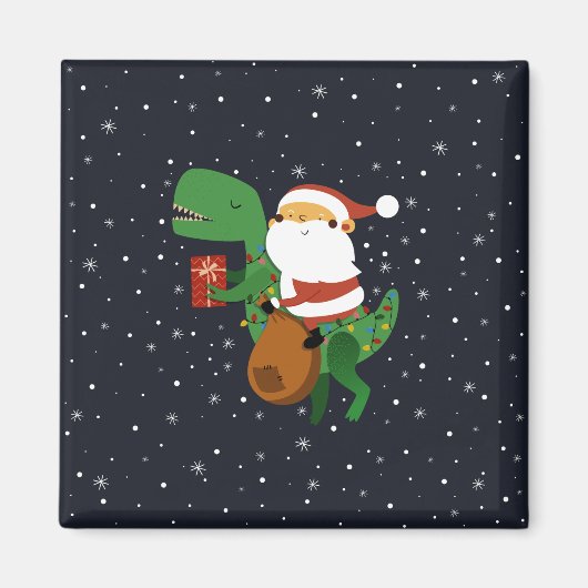 Kerstkerstkerstkerstkerstkerstkerstkerstman T-rex  Magneet (Voorkant)