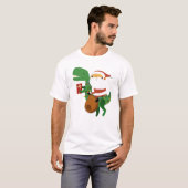 Kerstkerstkerstkerstkerstkerstkerstkerstman T-rex T-shirt (Voorkant volledig)