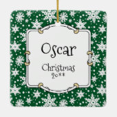 Kerstkerstkerstkerstkerstkerstkerstkerstman Tibeta Keramisch Ornament (Achterkant)