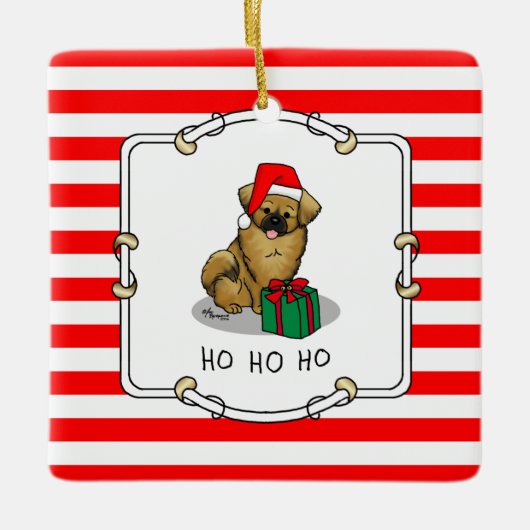 Kerstkerstkerstkerstkerstkerstkerstkerstman Tibeta Keramisch Ornament (Voorkant)