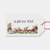 Kerstkerstkerstkerstkerstkerstkerstkerstshoes rend cadeaulabel (Voorkant (Horizontaal))