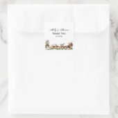 Kerstkerstkerstkerstkerstkerstkerstkerstshoes rend vierkante sticker (Tas)